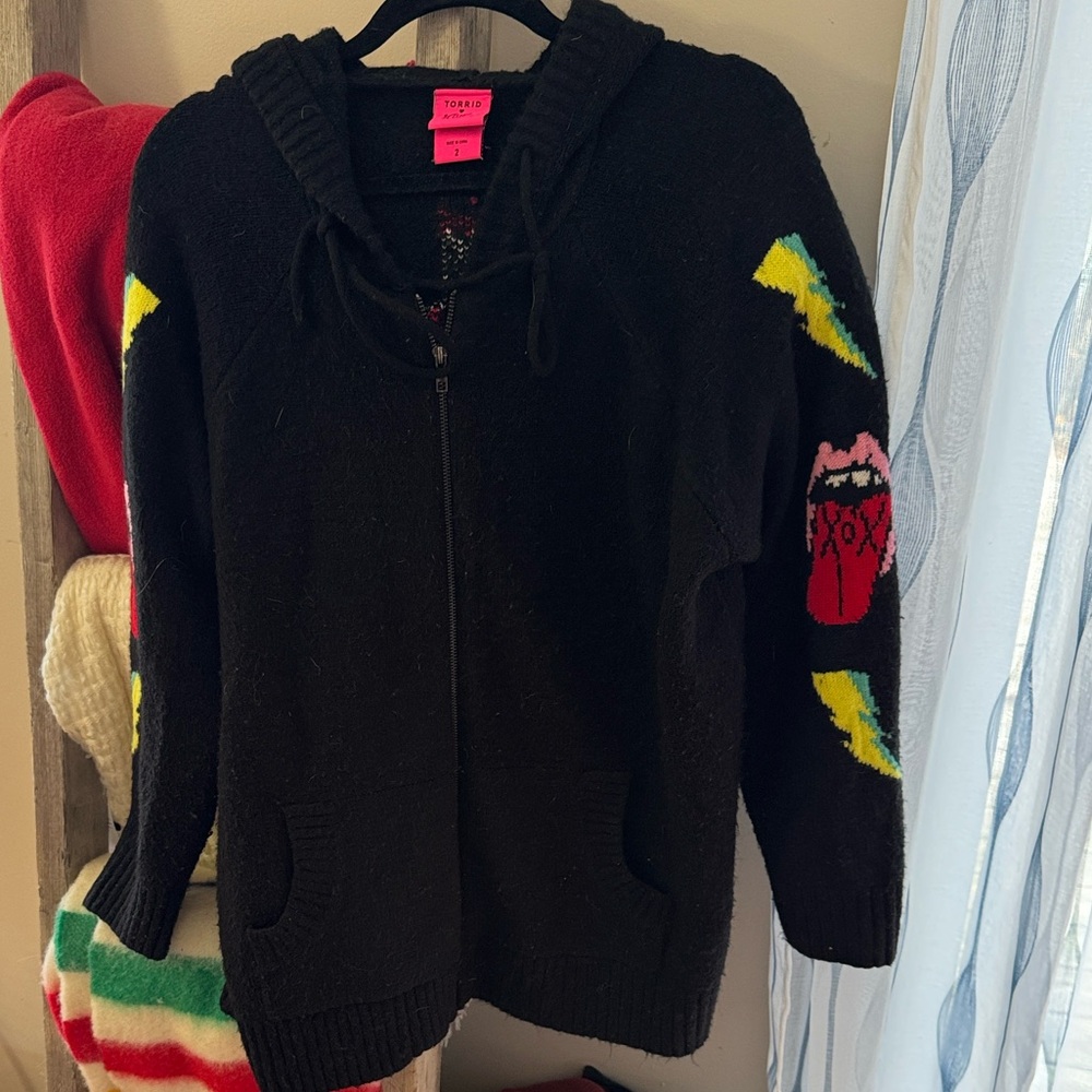 Betsey Johnson Black Knit with Red Accents